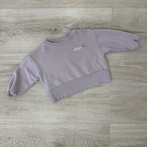 Zara “Chloe” Embroidered Crewneck Sweatshirt